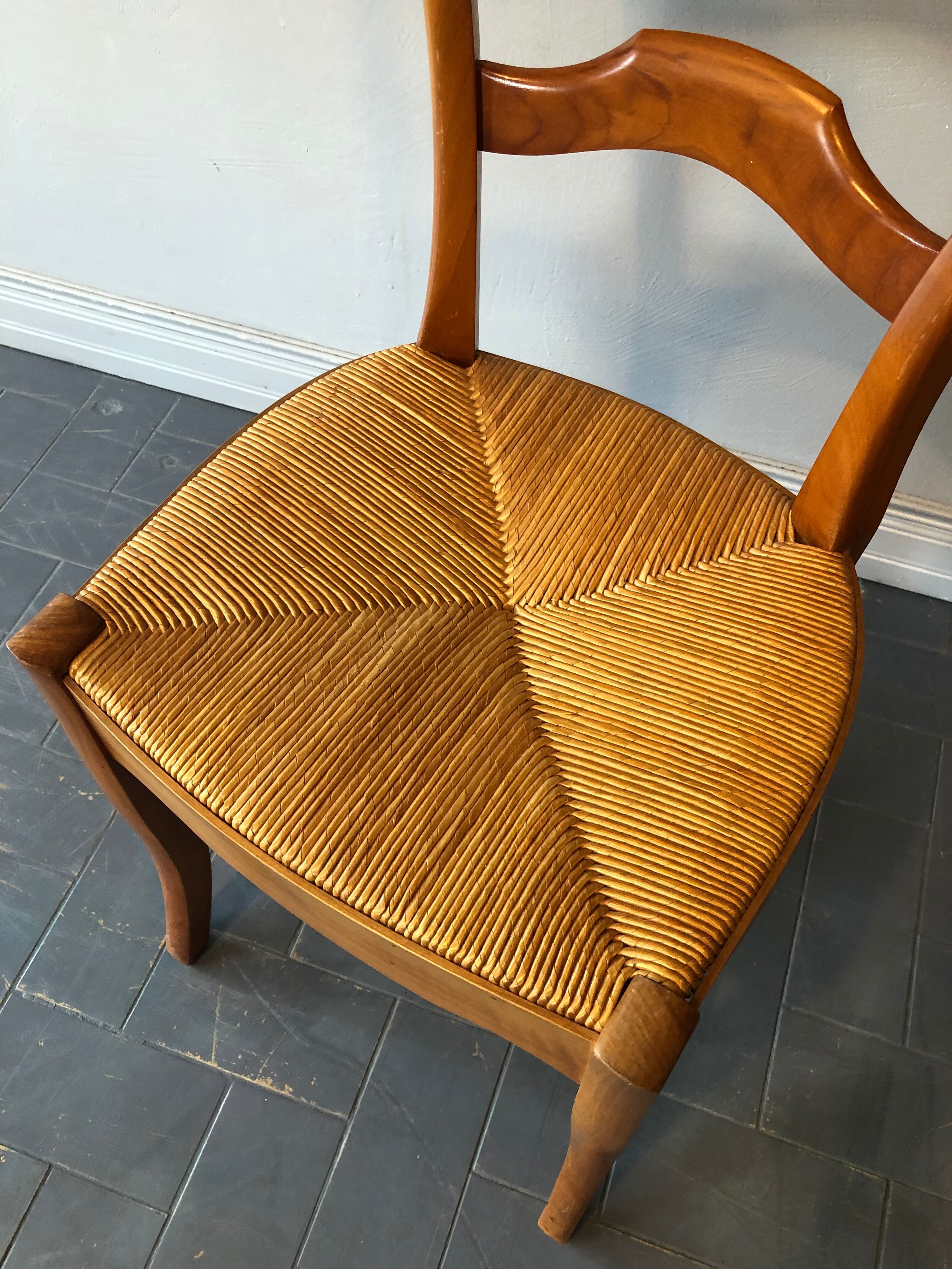 6 old chairs in cherry tree