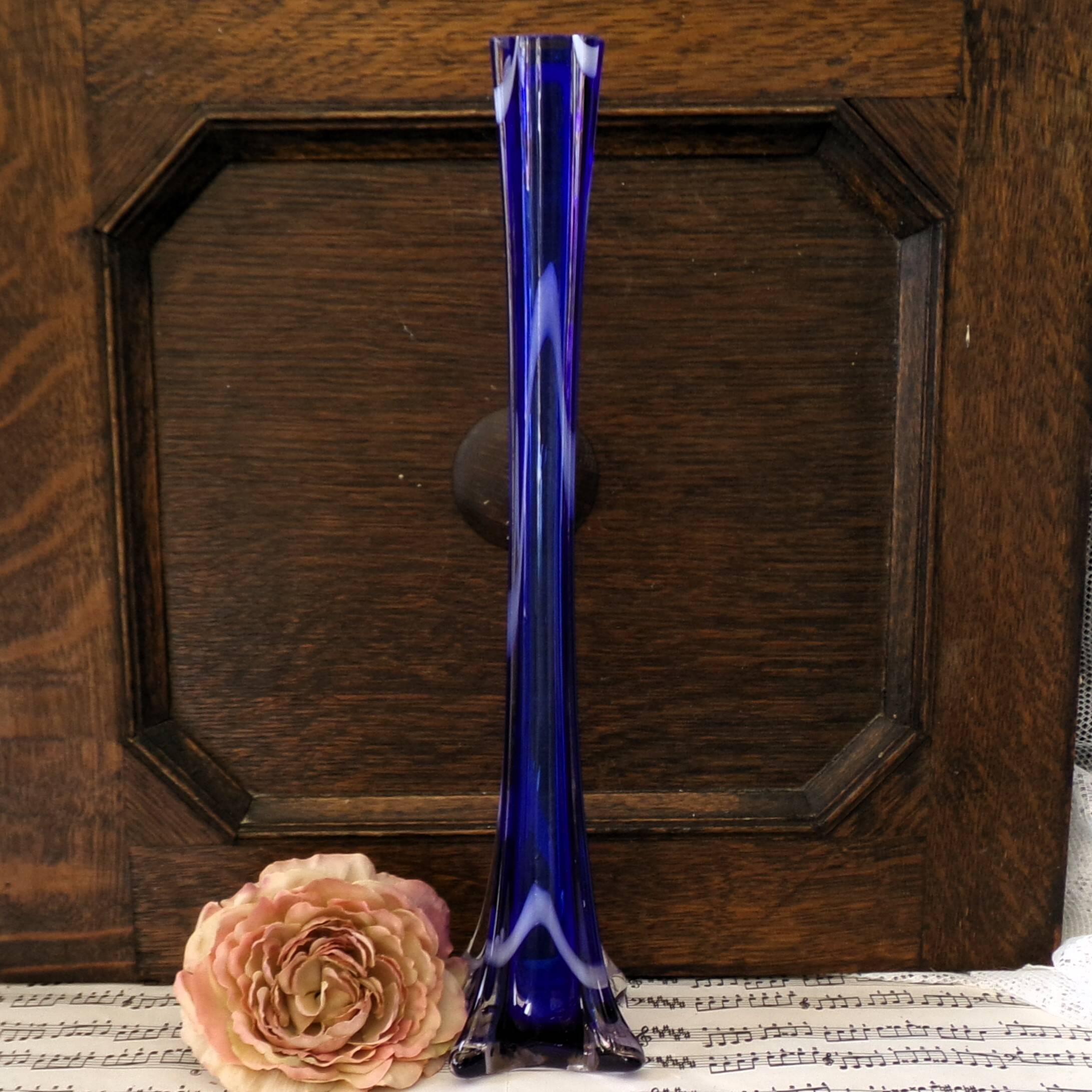 Vase soliflore Murano bleu