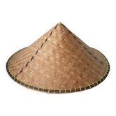 Chapeau chinois en paille
