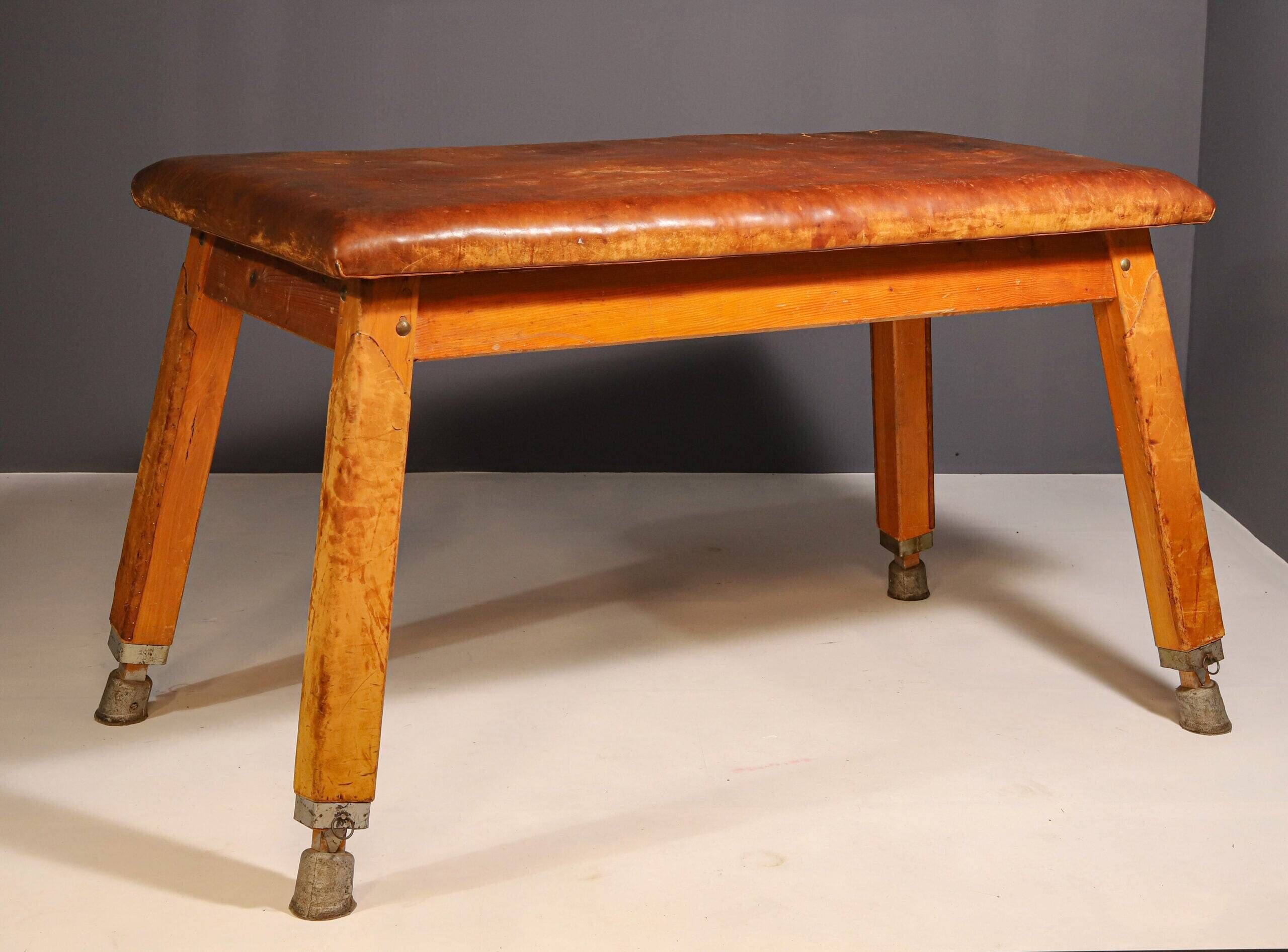 Gym bench vintage wood 1950s Czechoslovakia