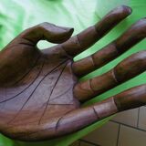 Empty wooden hand pocket