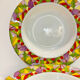 4 hollow porcelain plates pattern multico Lubiana