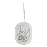 White earthenware dish "faces" by Jean Marais, dreamlike surrealism 70s