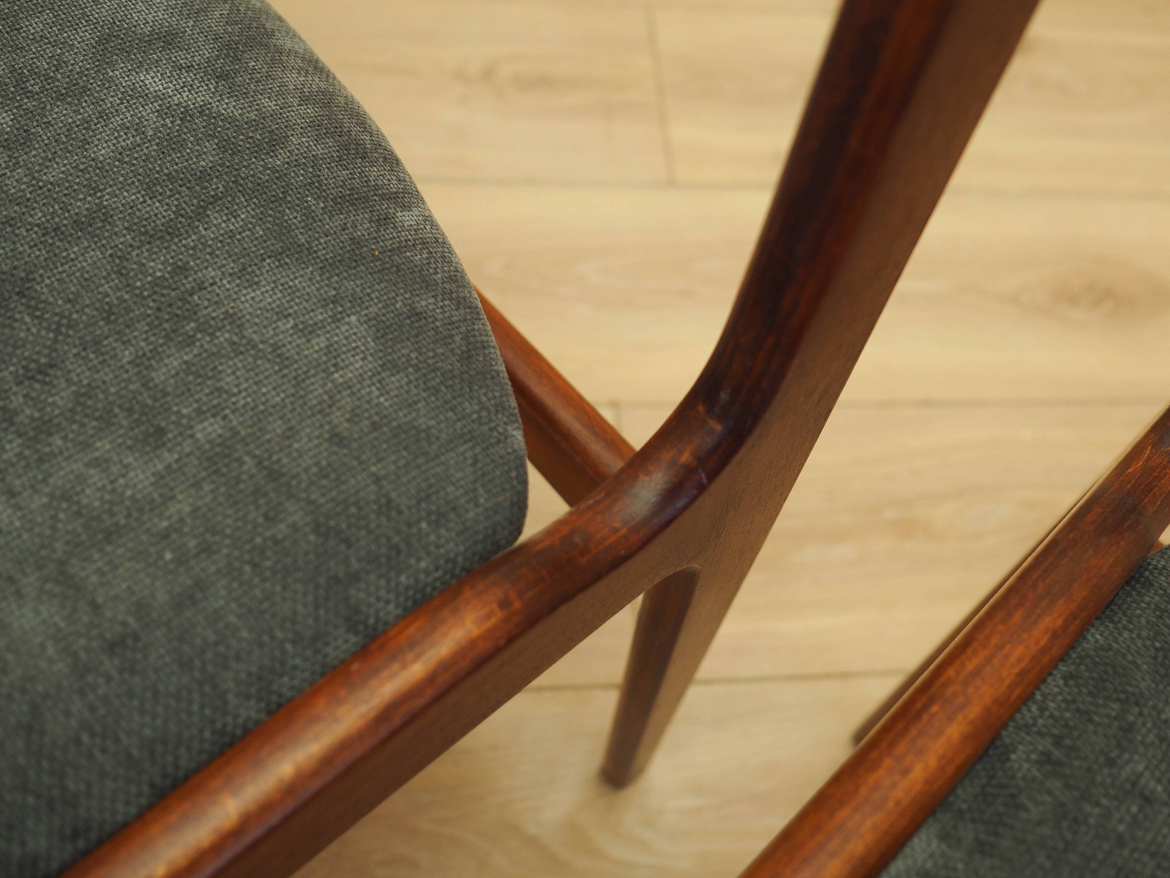 Set of four teak chairs, Danish design, 1970s, made in Denmark