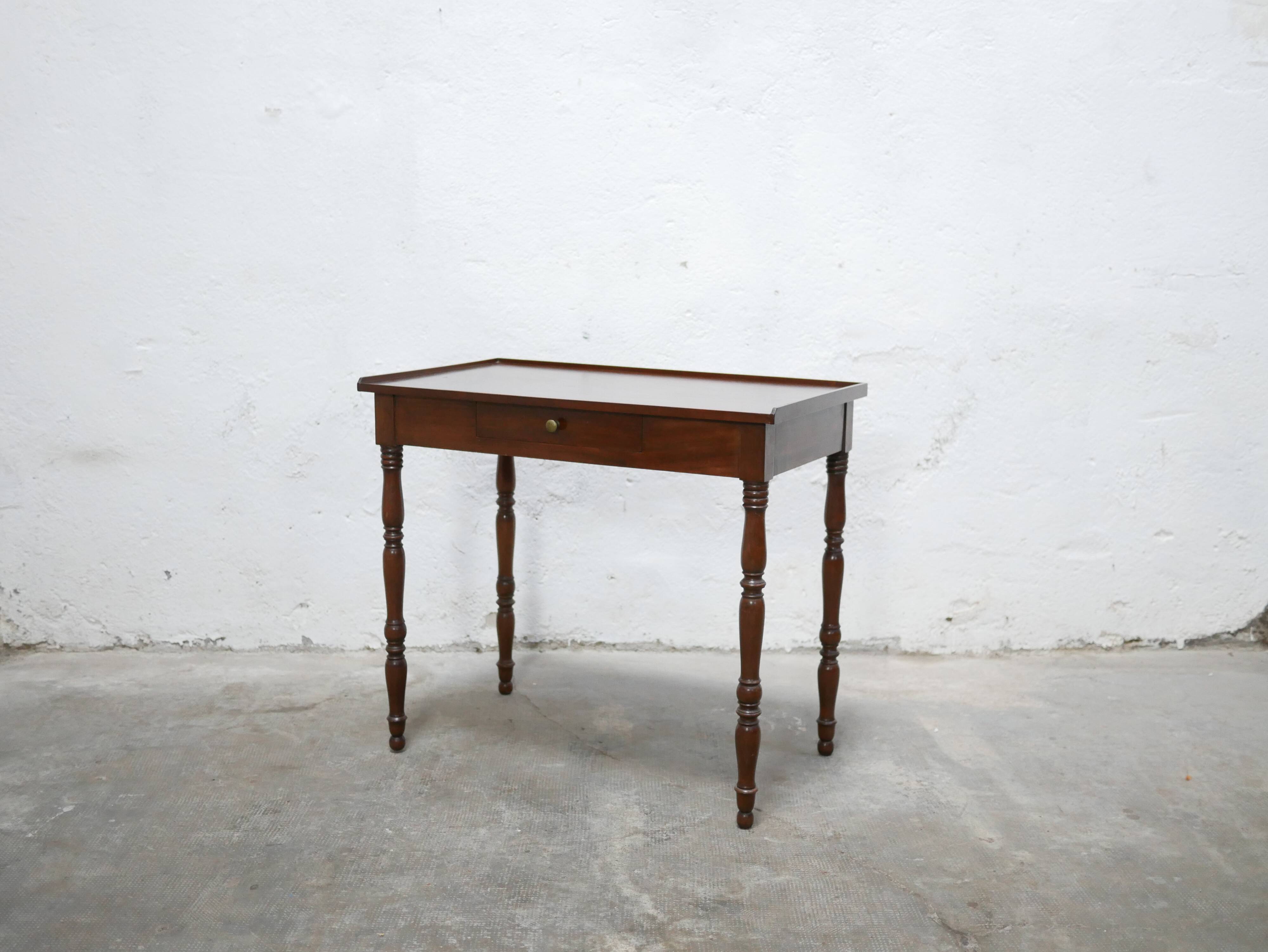 Vintage wooden desk side table