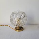 Art Deco bronze and glass lamp