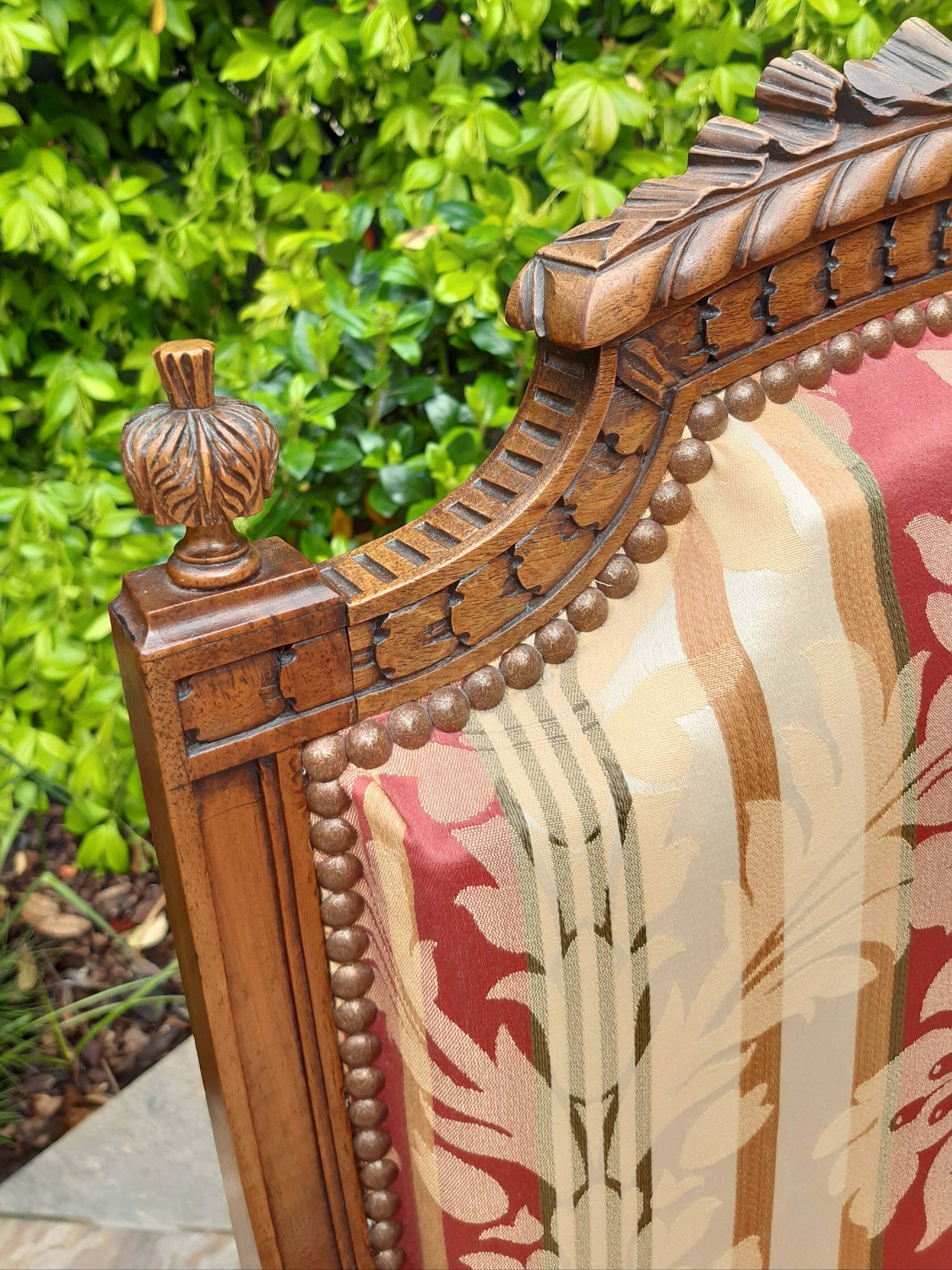 Walnut chair, LouisXVI style, late 19th
