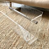 Roche & Bobois 80's vintage Plexiglas magazine rack