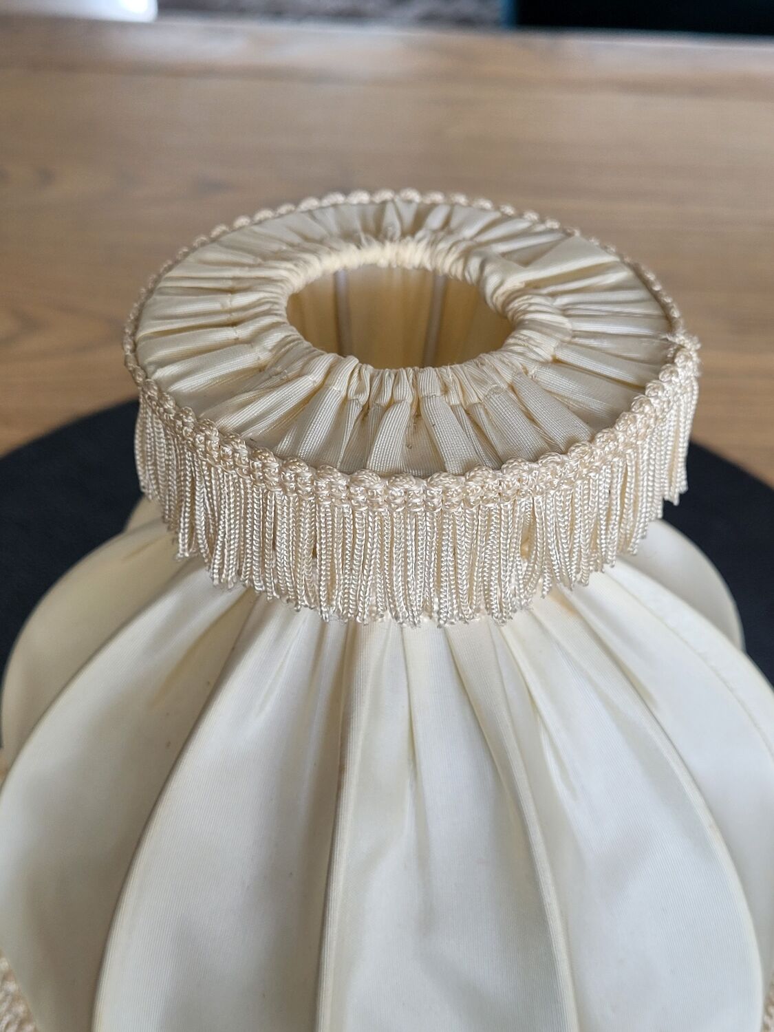 Antique lampshade with fringes