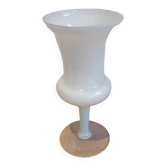 Vase coupe opaline blanche
