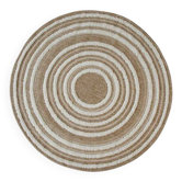 Tapis rond en jute naturel beige 70cm