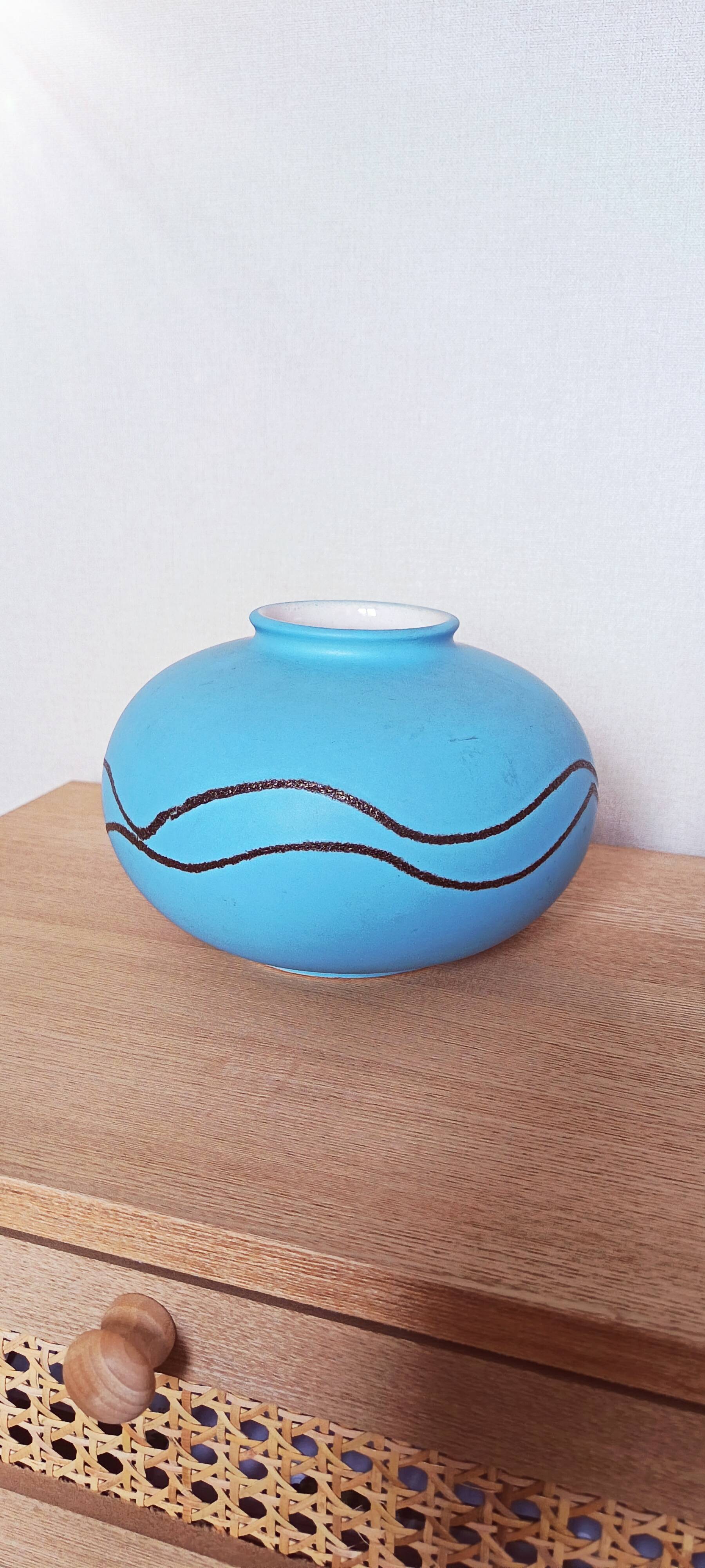 Vintage ceramic ball vase West Germany 1960s