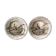 2 assiettes décor faisan faïence de Longwy XIXème