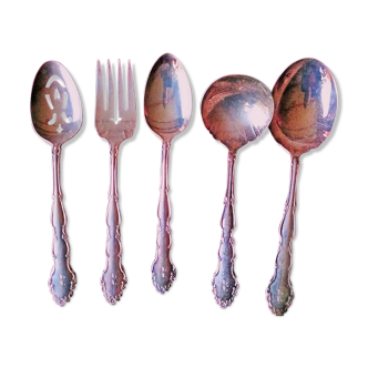 Menagère ancienne 126 pieces 12 personnes en métal argenté Oneida Silversmiths
