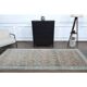 Vintage Turkish Oushak Handmade Wool Cotton Brown Runner Rug 118x309