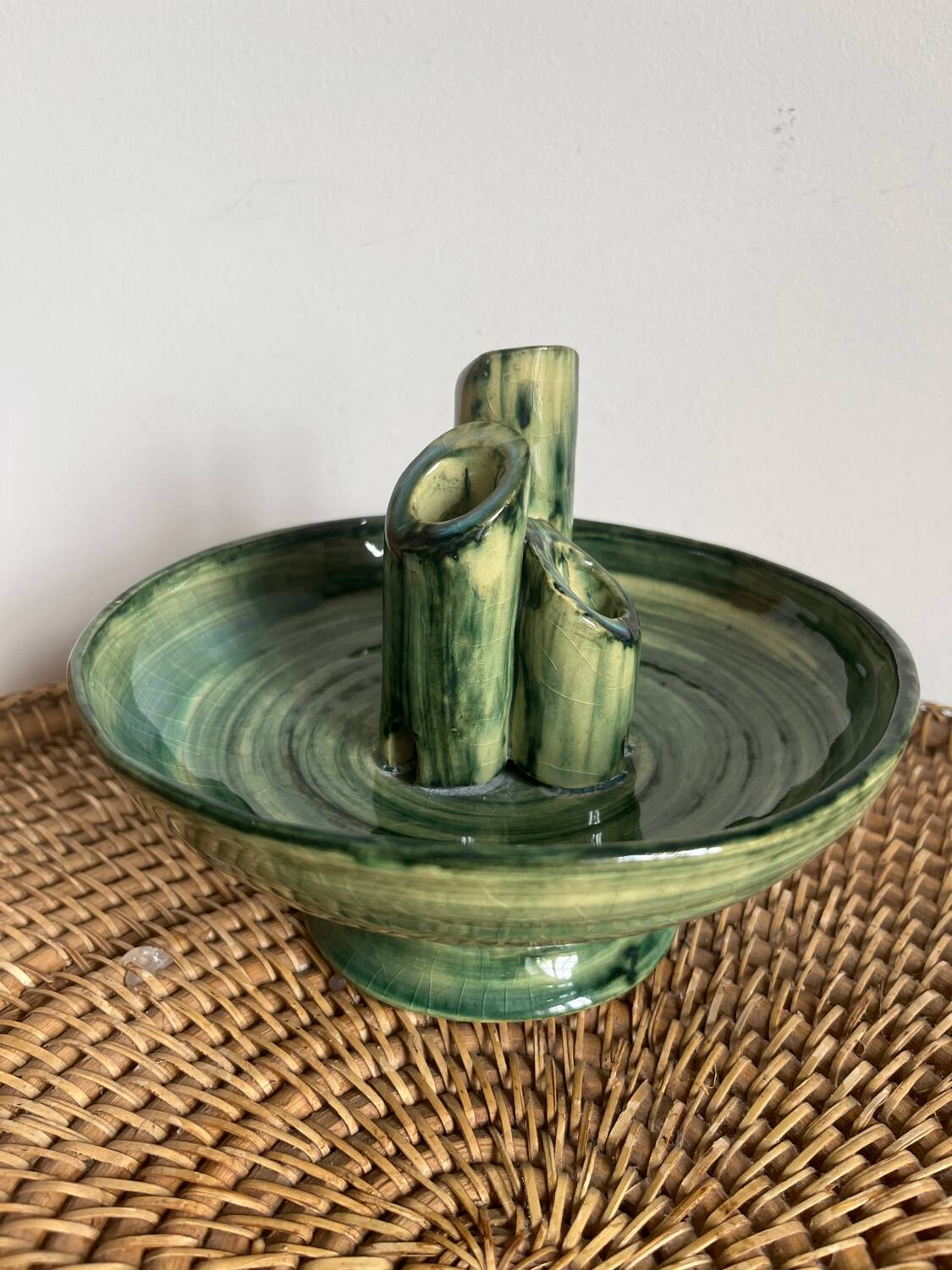 Cut ceramic vase
