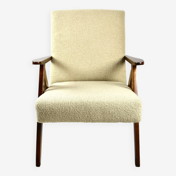 Vintage beige boucle model b-310 armchair, 1970s