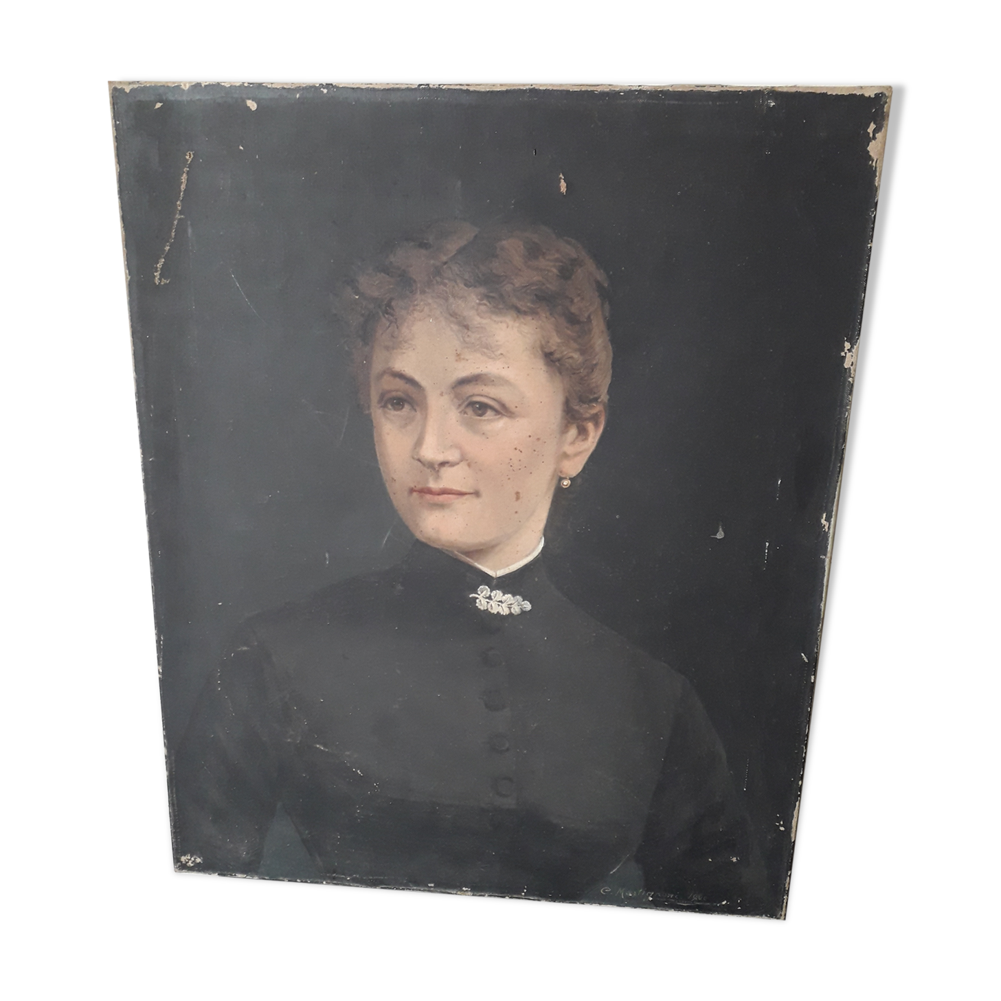 Table portrait woman 1900