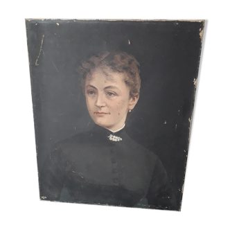 Tableau portrait femme  1900