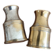 Silver-plated metal salt and pepper shakers