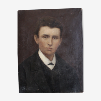 Oil portrait of a young man