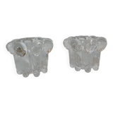 Set of 2 glass candle holders, Reims