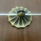 Vintage lucite and brass shelf with its hooks.