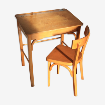 Baumann wood child desk and chair