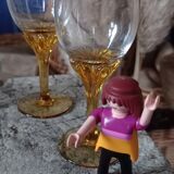 Ensemble ancien de six verres à liqueur et carafe