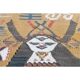 Shahmaran Motif Vintage Turkish Handmade Orange Kilim Rug  94x146