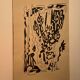Ink drawing, signed abstraction