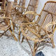 Six vintage rattan chairs