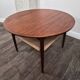 Round coffee table in teak and rope by Møbelintarsia, Denmark, 1960.
