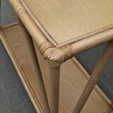 Vintage rattan lacquered console