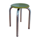 Tabouret métal chromé et bois