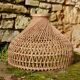 Large rattan pendant light, handmade, 55x40cm