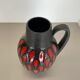 Pottery fat lava "strawberry" 414-38 floor vase made by scheurich, 1970s