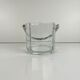 Octagonal glass ice bucket with metal handle, 1970s/80s, France