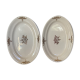 2 anciens raviers fleurs dorées Villeroy et Boch