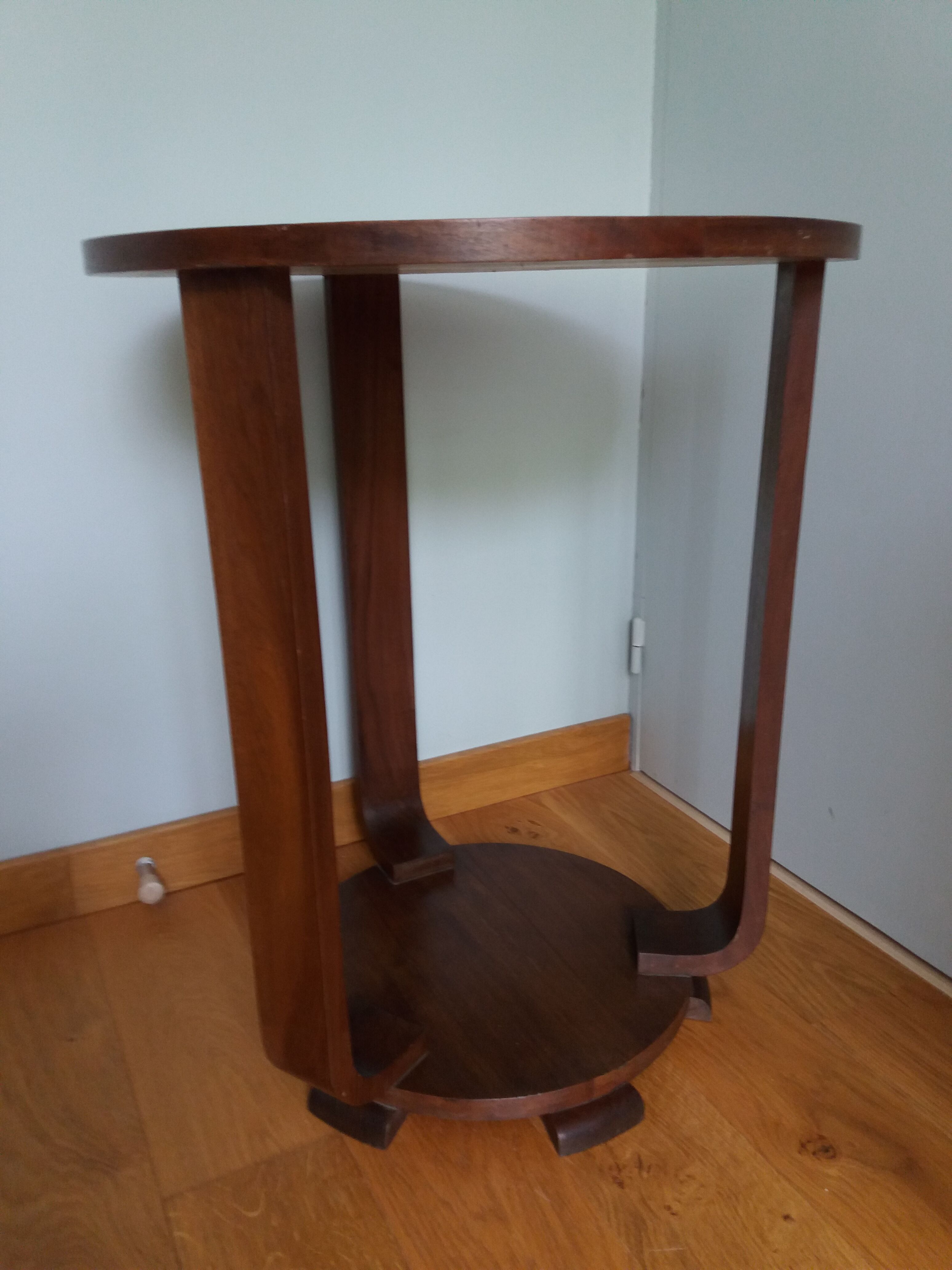 Art Deco tripod console pedestal table