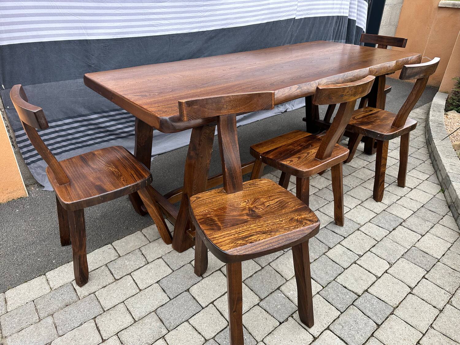 Aranjou table and chairs set 1980