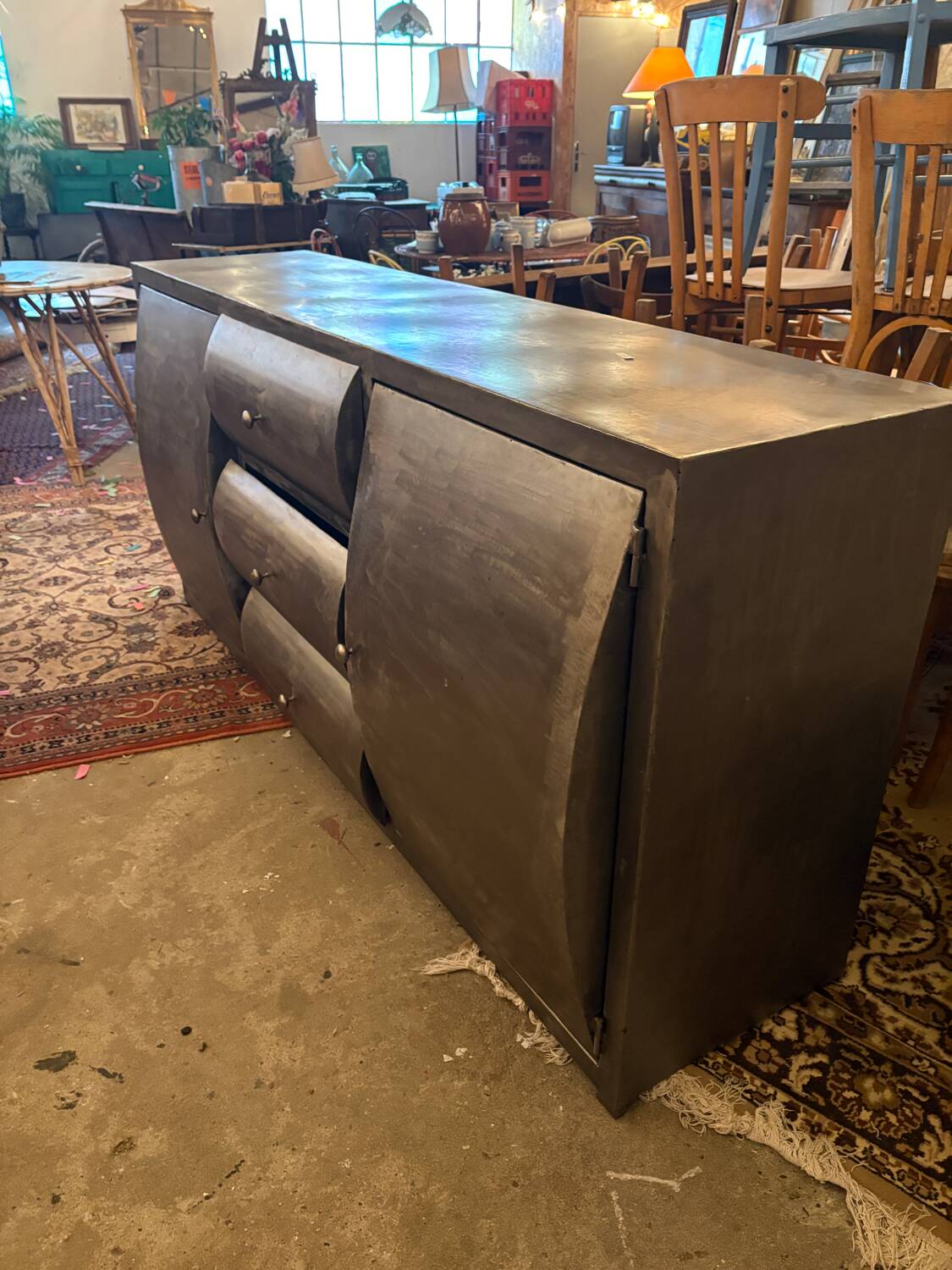 Industrial furniture in steel