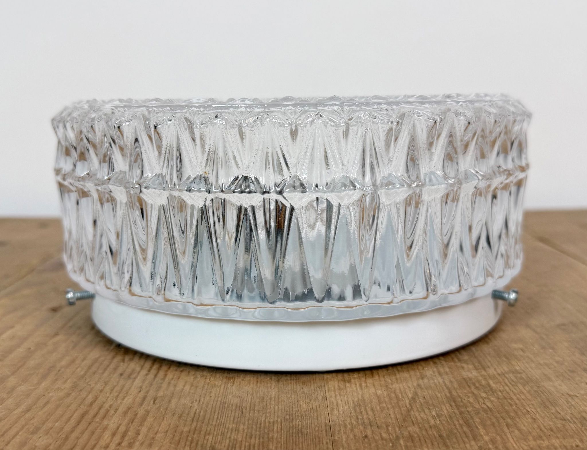 Vintage Glass Wall or Ceiling Light, 1970s