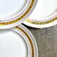 5 St Amand flat plates in yellow and gold earthenware