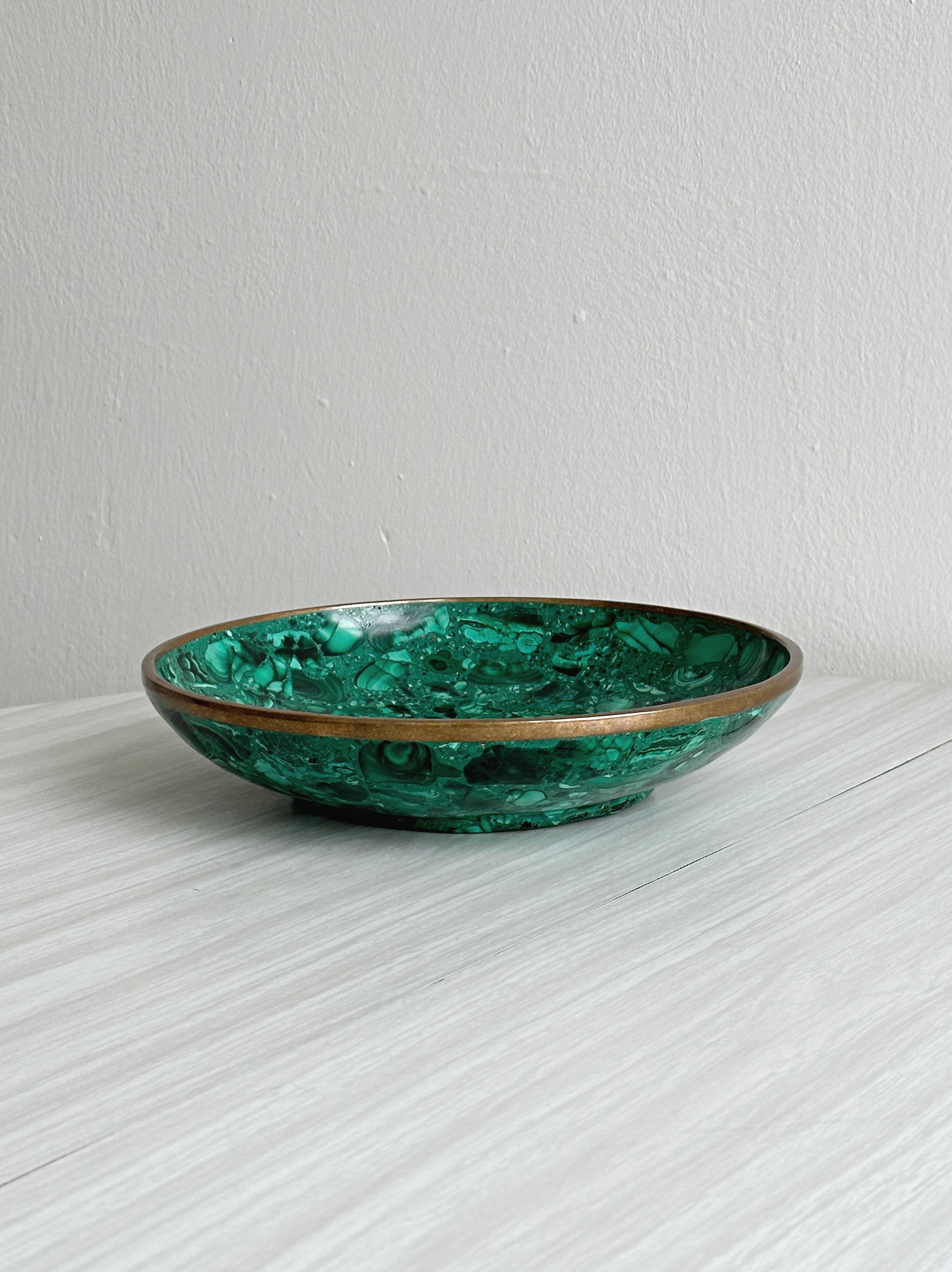 Malachite bowl for fruits or centrepiece.