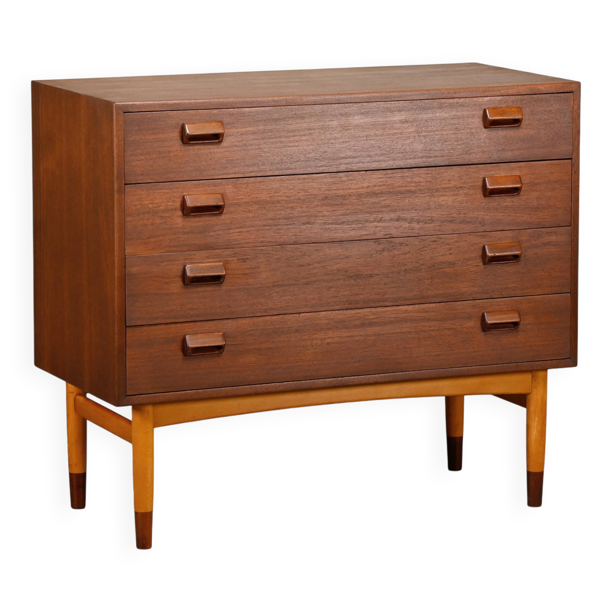 Commode en teck et hêtre de Børge Mogensen, Søborg Møbler