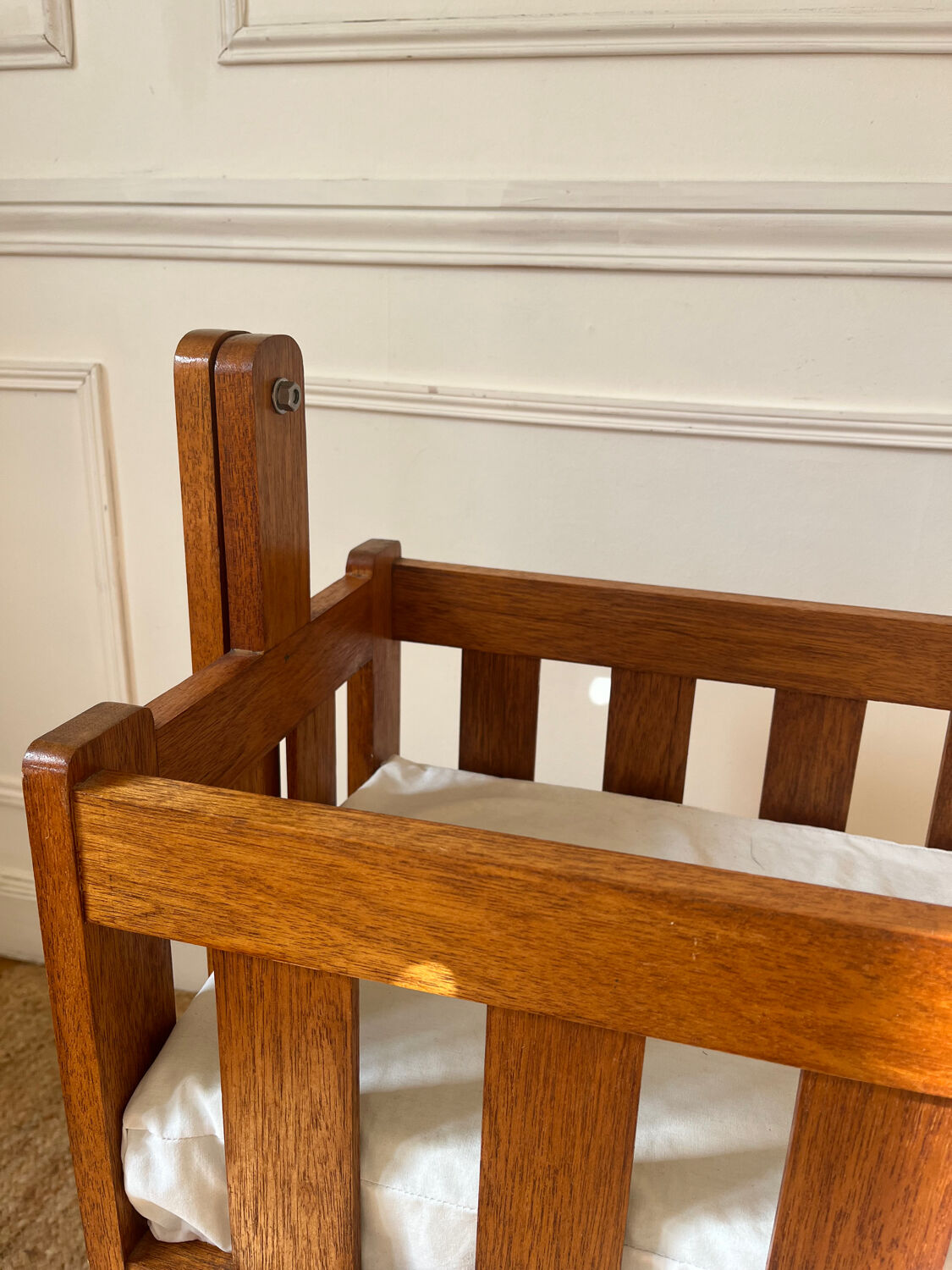 Vintage Scandinavian wooden cradle