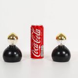 Set (2) of petite playful painted 'ball' wall lights, Italy 1970's