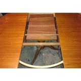 Wooden round table central feet with extensions