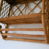 Rattan wall shelf